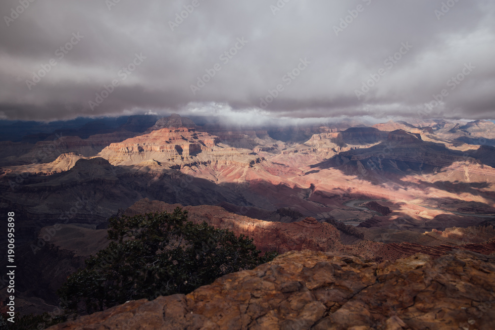 A Storm over The Grand Canyon 