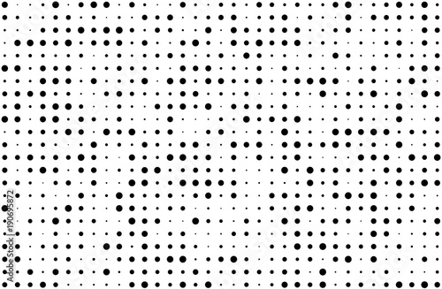 Grunge halftone background. Digital gradient. Dotted pattern with circles, dots, point small and large scale.  © annagolant