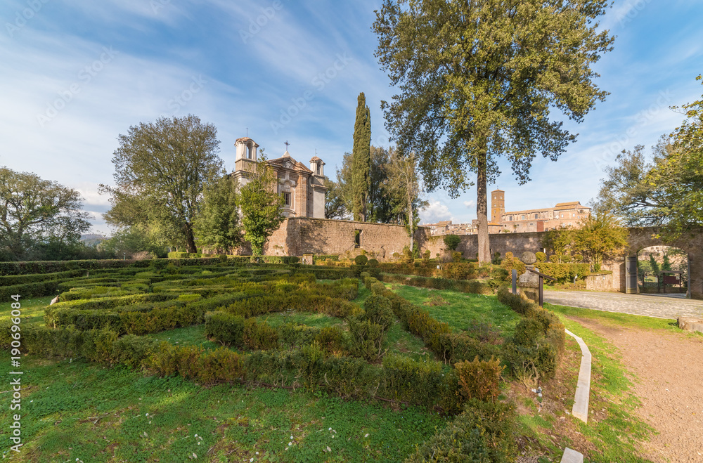 Sutri, Italy - 27 January 2018 - A medieval village of Tuscia area with a fascinating archaeological site dating back to the Roman Empire