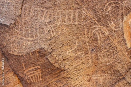 Принти на полотні Petroglyphs at Parowan Gap 01