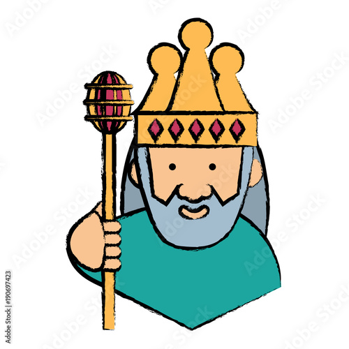 Cartoon king icon