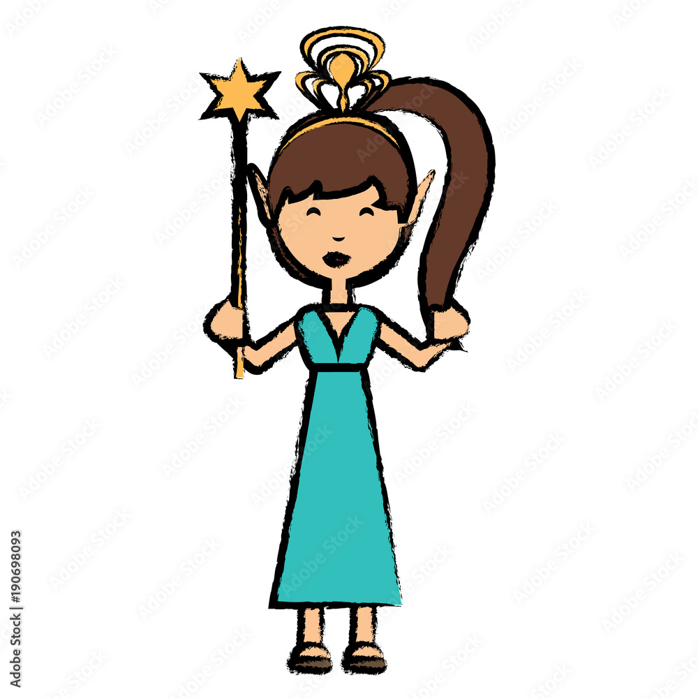 cartoon fairy girl icon cartoon fairy girl icon