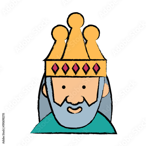 Cartoon king icon