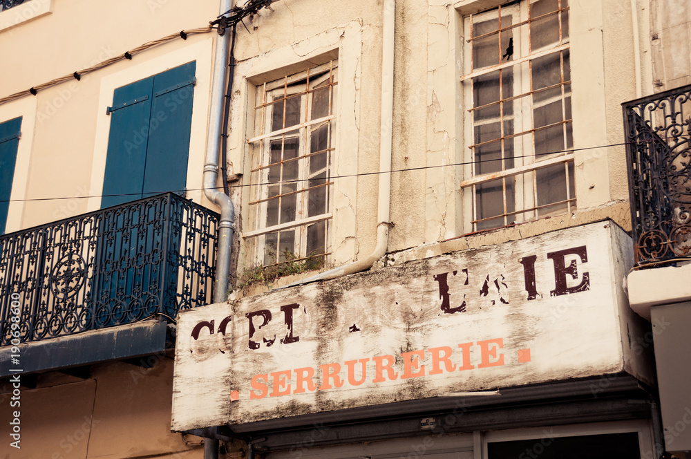 Ancient architecture in Narbonne, France in warm sunlight Ancient architecture in Narbonne, France in warm sunlight