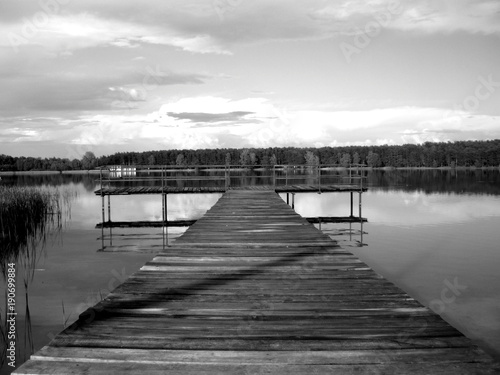 Woodden Jetty Over Lake