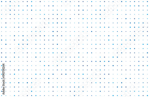 Dotted background with circles, dots, point different size, scale. Halftone pattern.