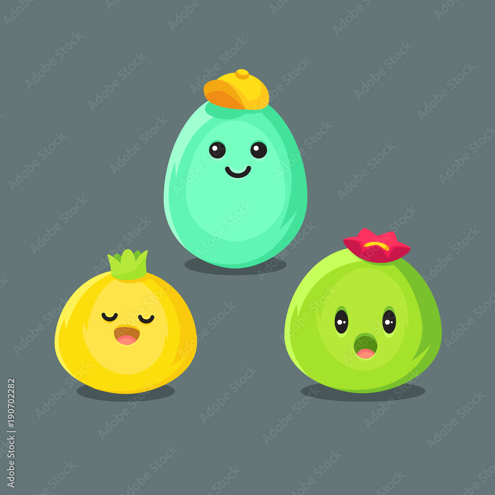 Funny bright balls, colorful plants Funny bright balls, colorful plants