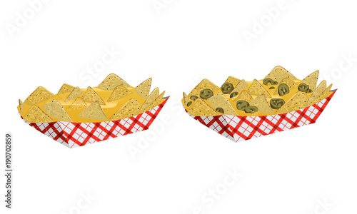 Nachos with cheese and Jalapenos