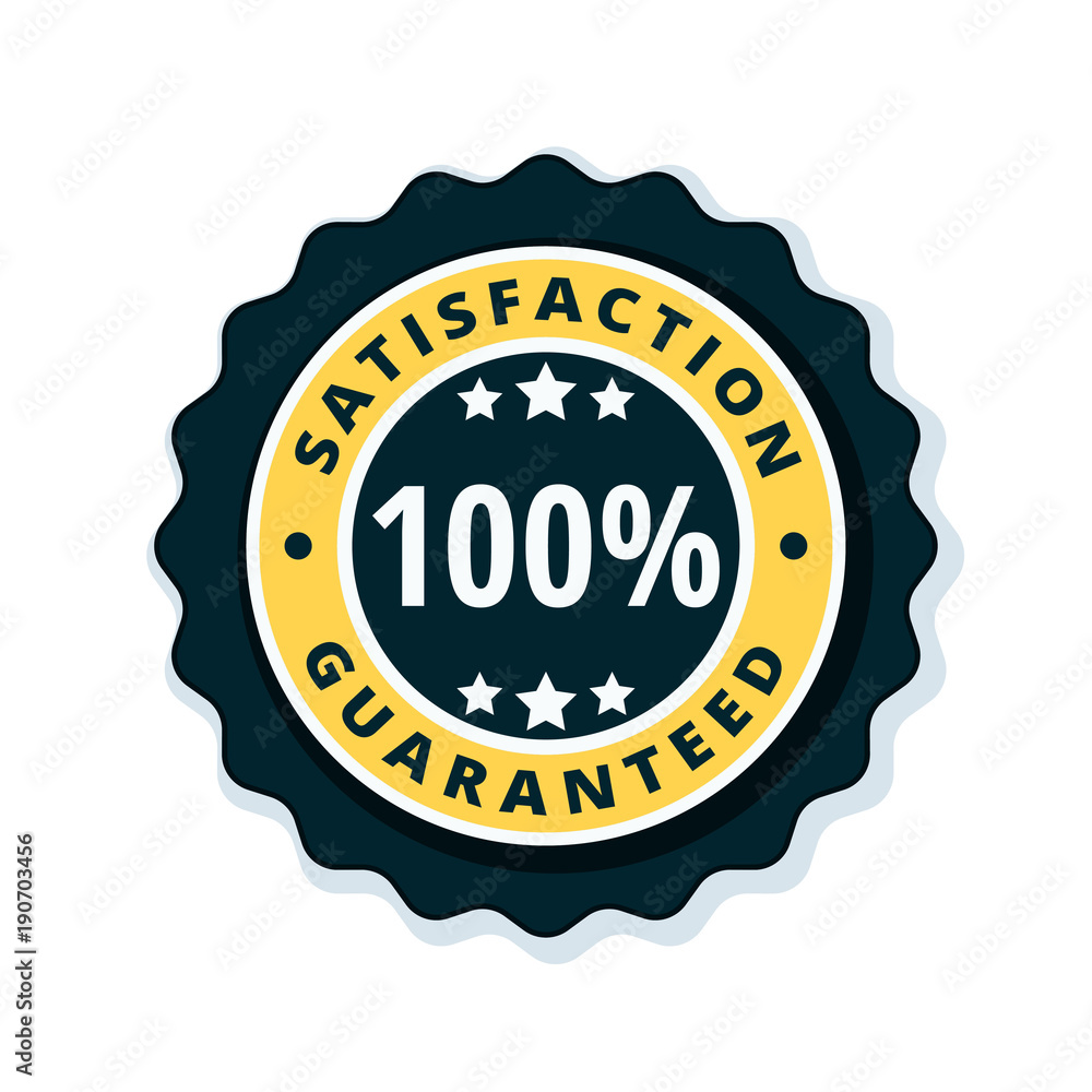 100% Satisfaction Guaranteed illustration 100% Satisfaction Guaranteed illustration