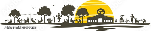 Silhouette Biergarten
