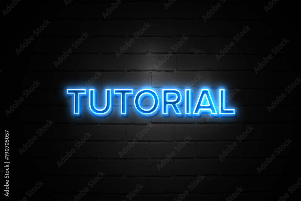 Tutorial neon Sign on brickwall Tutorial neon Sign on brickwall