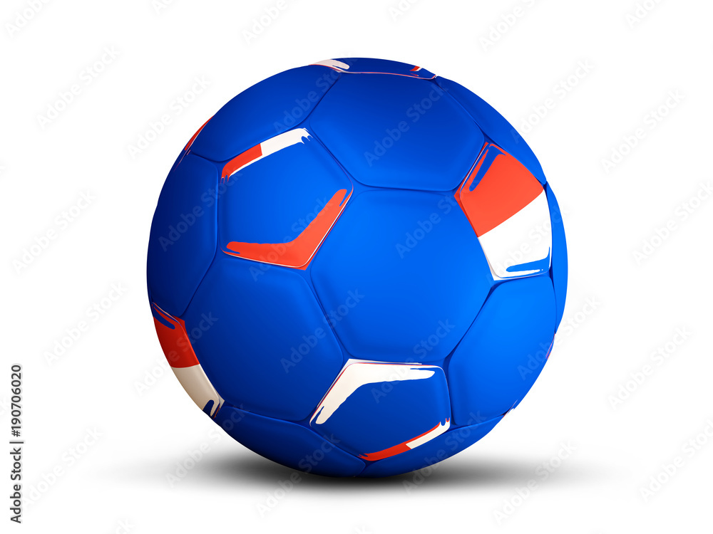Russia soccer football russian color 3d rendering