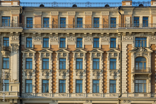 Facade of historical building in Moscow