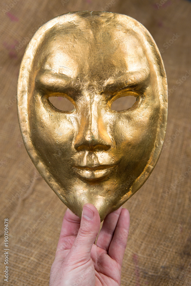 Egyptian golden mask, Venetian Carnival Mask