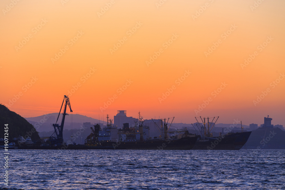 Commercial trade port in Vladivostok, Russia, vladivostok