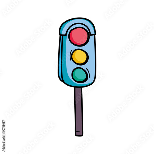 traffic light object to urban caution