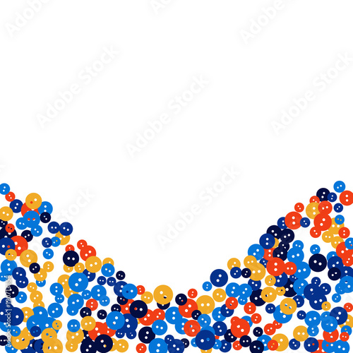 Vector Confetti Background Pattern. Element of design. Colored buttons on a white background