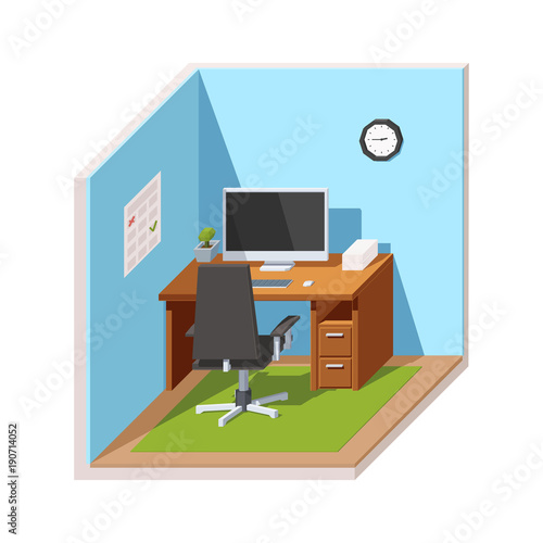 Workplace with a computer