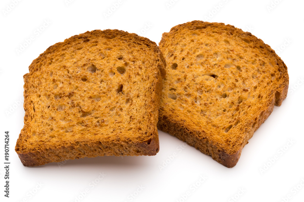 Sliced Toast Bread isolated on white background, top view. Sliced Toast Bread isolated on white background, top view.