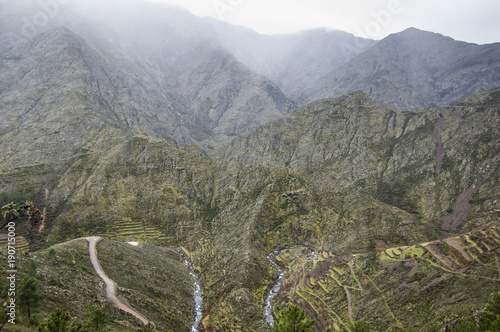 Mountains of the region of Las Hurdes, in Extremadura, Spain photo