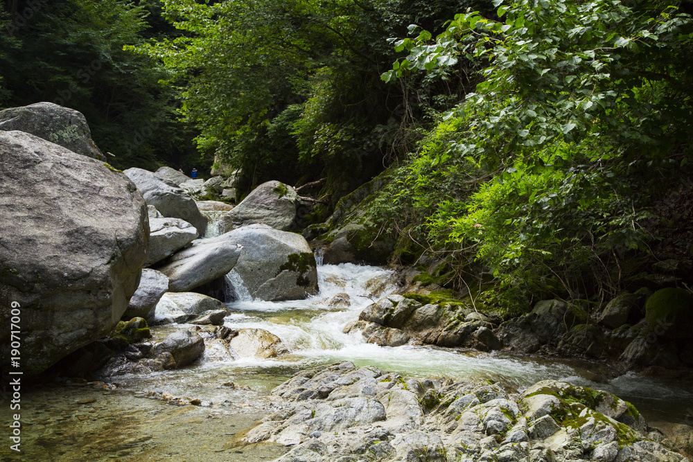 The landscape of Ojiragawa canyon The landscape of Ojiragawa canyon