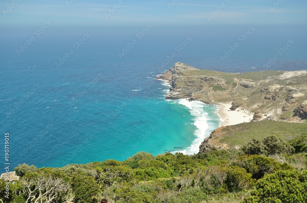 View of the coast at the Cape of Good Hope, South Africa