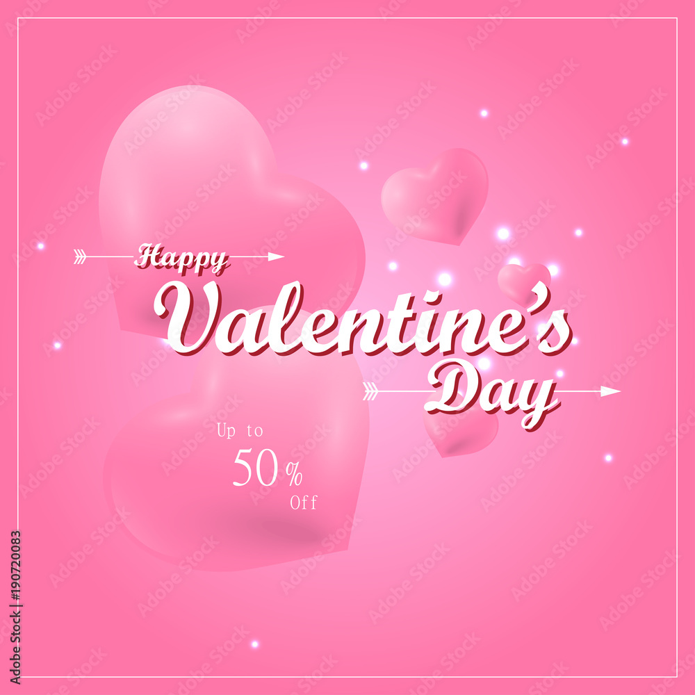 Valentine's day background vector design