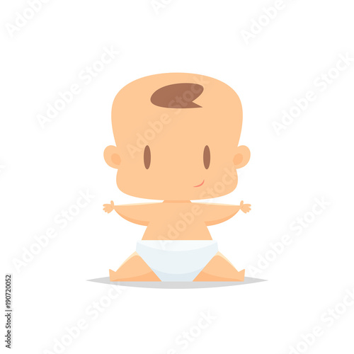 Cute cartoon baby vector 