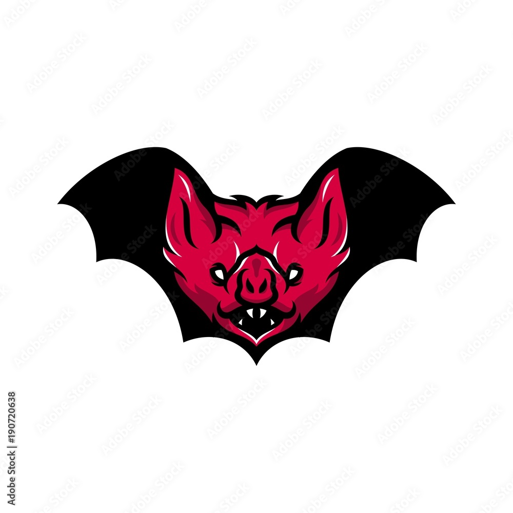 Obraz premium bat - vector logo/icon illustration mascot 