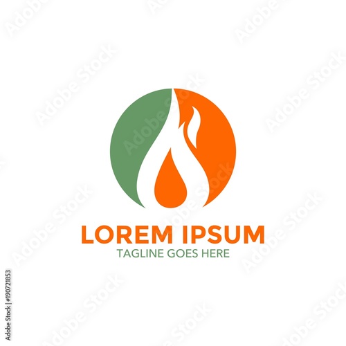 oil and gas industry related logo template. simple shape and color. unique vector illustration. editable