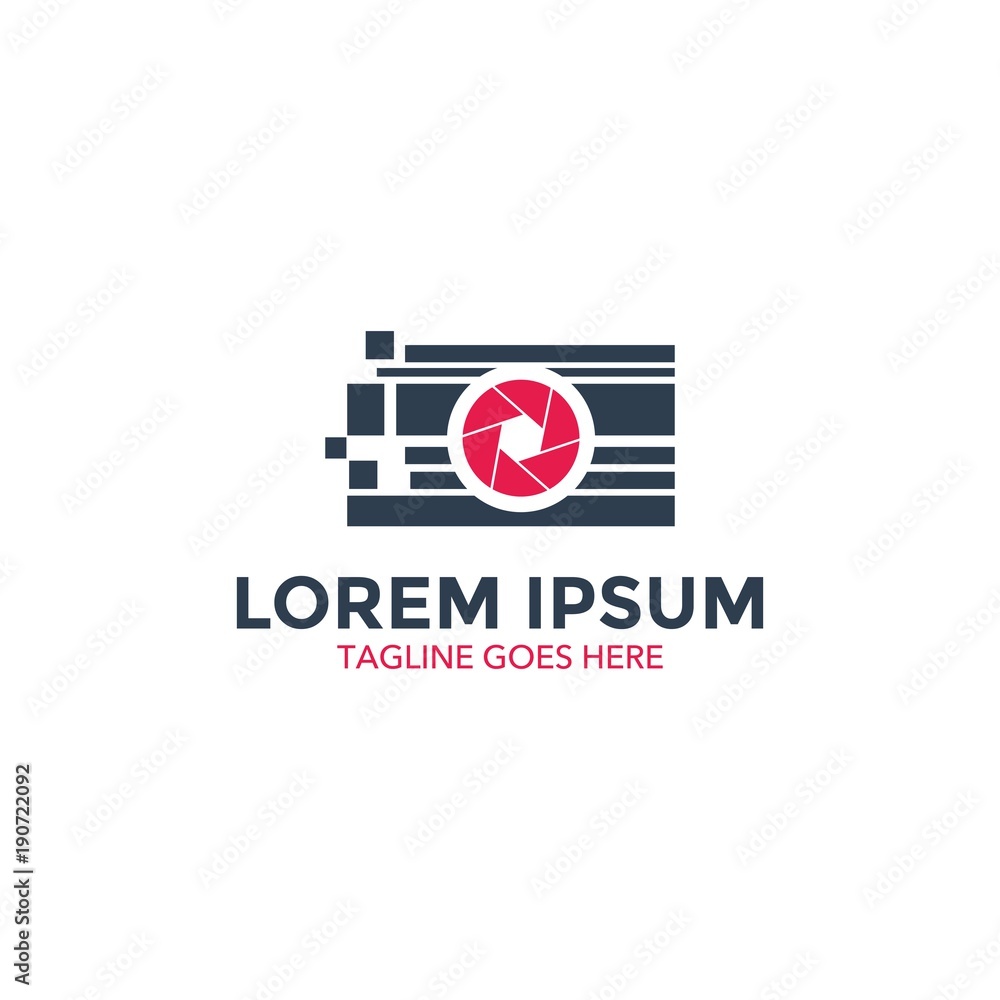 unique photography logo. vector illustration. camera. lens. icon unique photography logo. vector illustration. camera. lens. icon