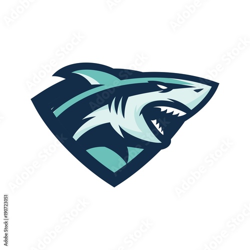 shark - vector logo/icon illustration mascot
