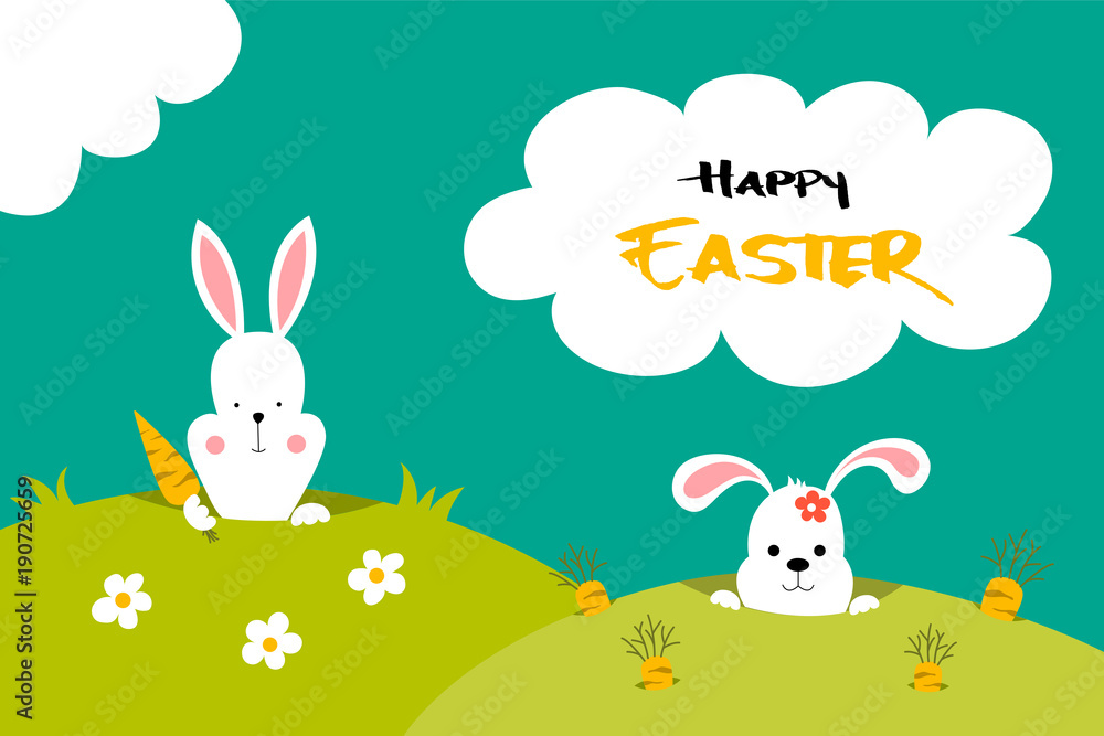 Easter bunnies. Easter bunnies.