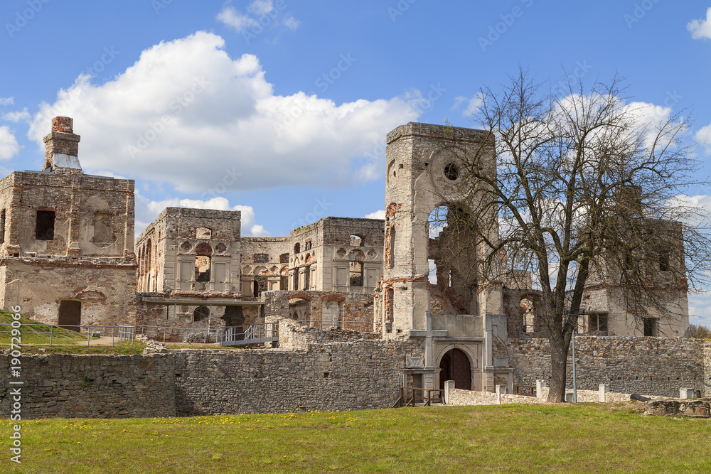 17th century castle  Krzyztopor, italian style palazzo in fortezza, ruins, Ujazd, Poland