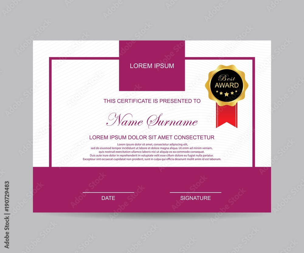 Modern Certificate Modern Certificate