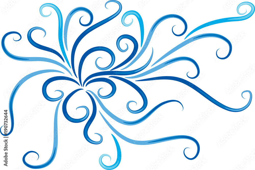 Calligraphic decorative elements with lines Calligraphic decorative elements with lines