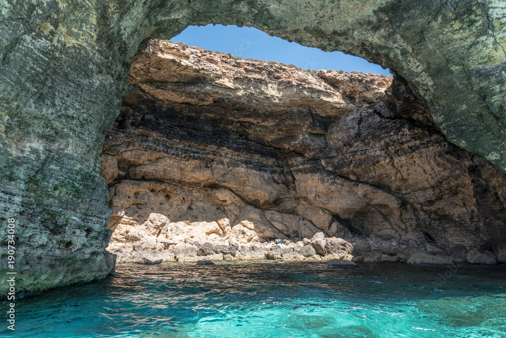 Caves in Comino, Malta