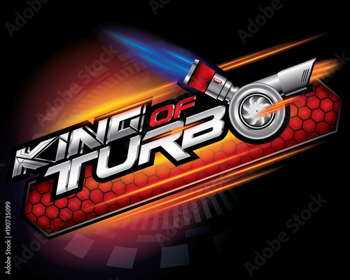 KING of TURBO ICON CONCEPT VECTOR