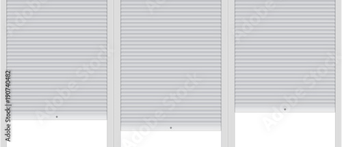 Template of background with covered roller shutters.