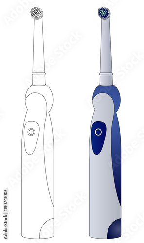 Electric toothbrush set vector eps 10