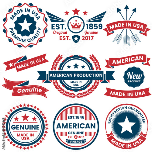 America Vector label for banner