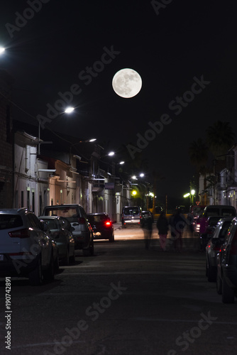 Obraz na plátně guys walking in the moonlight