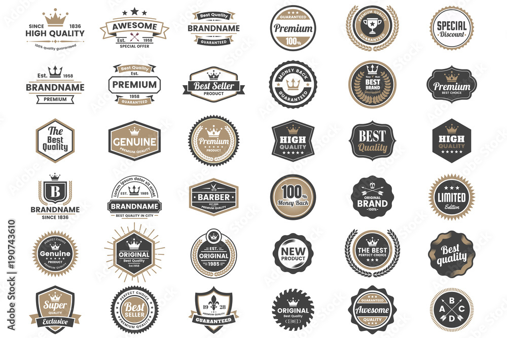 Vintage Retro Vector Logo for banner