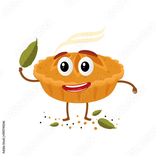 Ppies, rolls, quiche cartoon character