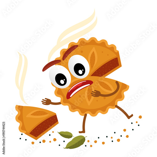 Ppies, rolls, quiche cartoon character
