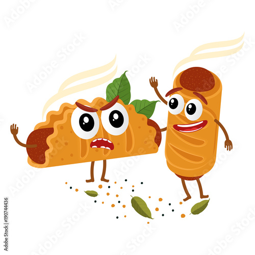 Ppies, rolls, quiche cartoon character