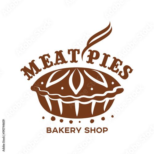 Meat pie, roll, quiche illustration
