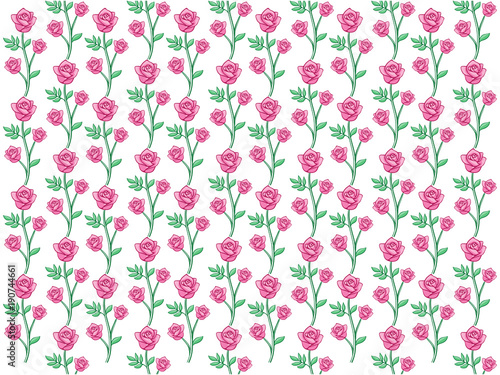 vector design of rose seamless pattern background