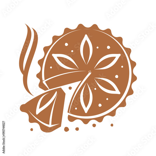 Meat pie, roll, quiche illustration