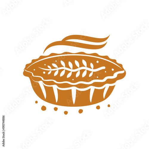 Meat pie, roll, quiche illustration